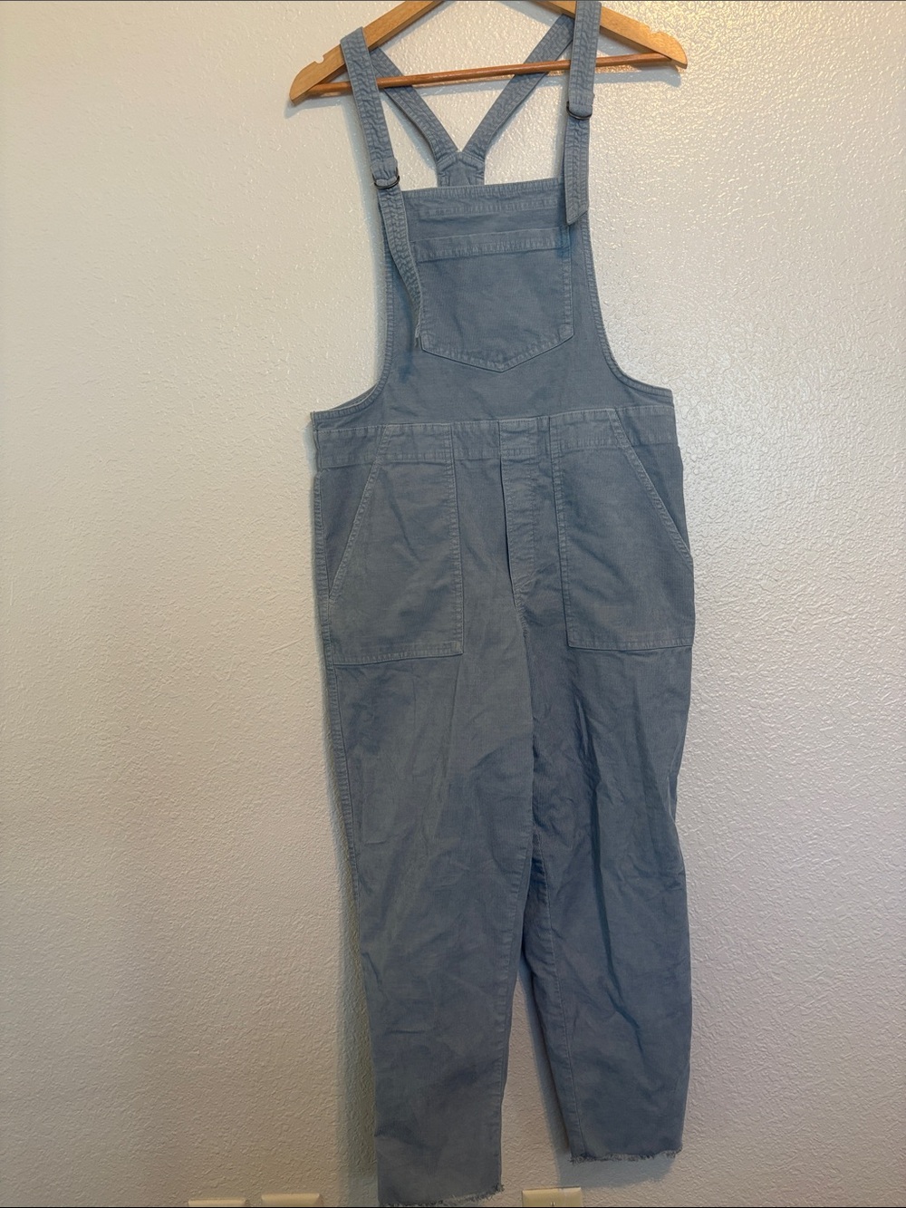 Women's Washed Blue Utility Overalls
